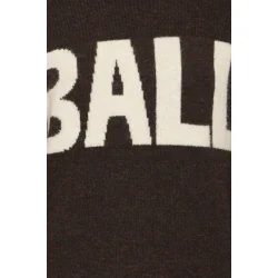 Bastacy rib logo pullover coffee b