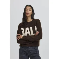 Bastacy rib logo pullover coffee b