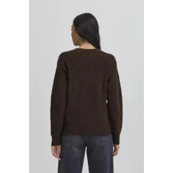 Bastacy rib logo pullover coffee b