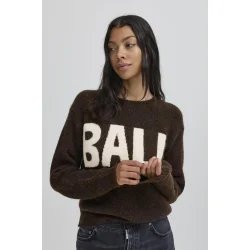 Bastacy rib logo pullover coffee b