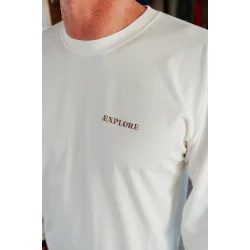 Beaver burrito boxfit ls t-shirt star white
