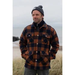 Birler wool jacket blueberry mocha