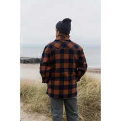 Birler wool jacket blueberry mocha