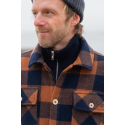 Birler wool jacket blueberry mocha