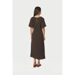 Bomba structure solid dress dark br