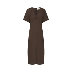 Bomba structure solid dress dark br