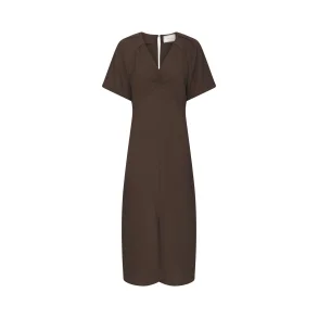 Bomba structure solid dress dark br