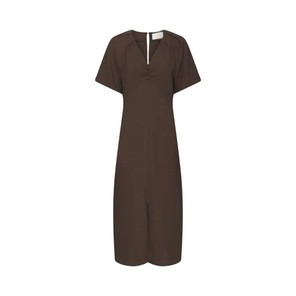 Bomba structure solid dress dark br