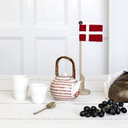 Bordflagstang m flag DK 30 cm