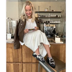 Celina loafer white/brown