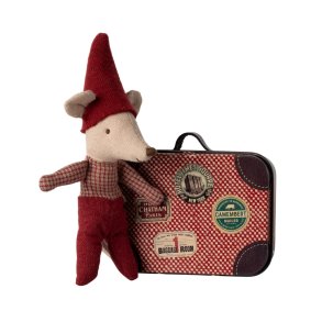 Christmas mouse in suitcase 14-4700