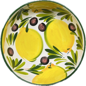 Citron og oliven sk�l � 20 cm 