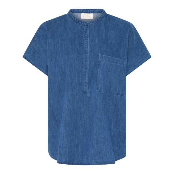 Colombo ss denim top clear blue