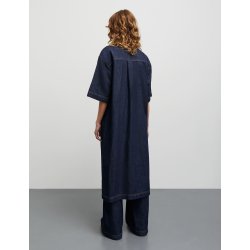 Cosy denim violet dress dark indigo
