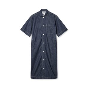 Cosy denim violet dress dark indigo