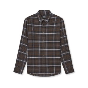 Cotton flannel check sune shirt demitasse check