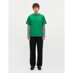 Cotton jersey big logo frode tee verdant green