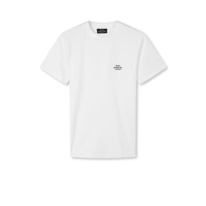 Cotton jersey frode logo tee white
