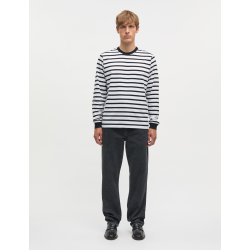 Cotton jersey stripe frode tee ls