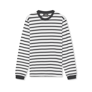 Cotton jersey stripe frode tee ls