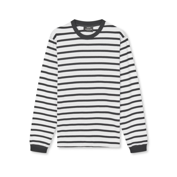 Cotton jersey stripe frode tee ls