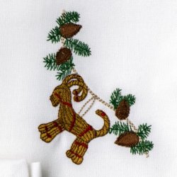 Dkkeserviet med julebuk