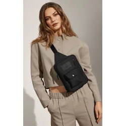 Darla one shoulder black 