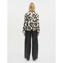 Delicate twill flow top swirl aop a