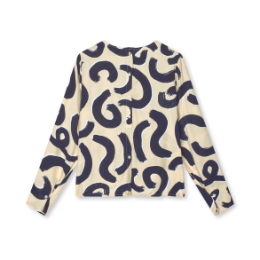 Delicate twill flow top swirl aop a