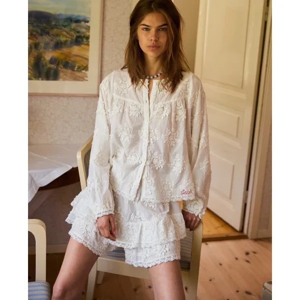 Delphine top off white 