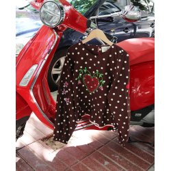 Diana top brown dot
