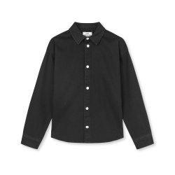 Dyed denim gisla shirt black