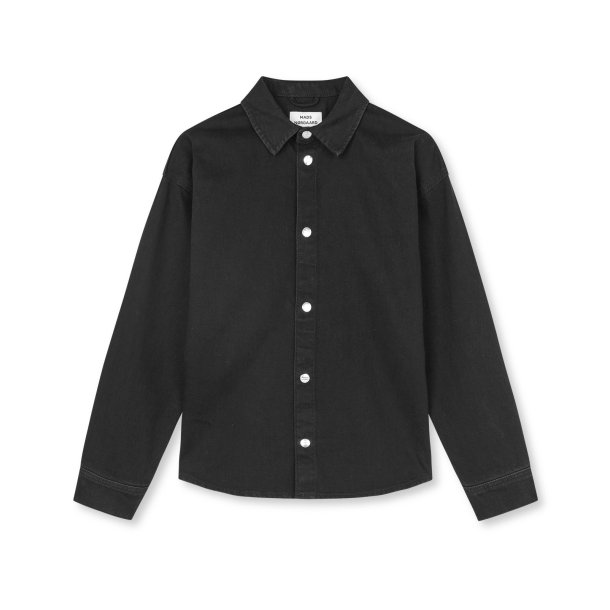 Dyed denim gisla shirt black