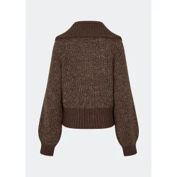 Dyvekemd cardigan seal brown