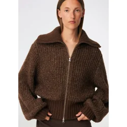 Dyvekemd cardigan seal brown