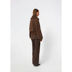 Dyvekemd cardigan seal brown