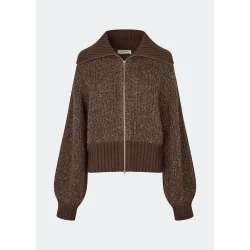 Dyvekemd cardigan seal brown