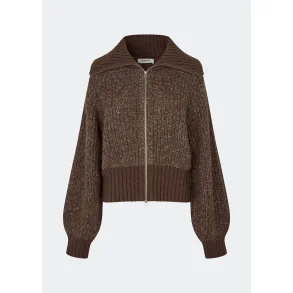 Dyvekemd cardigan seal brown