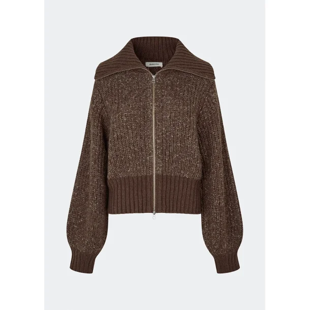Dyvekemd cardigan seal brown