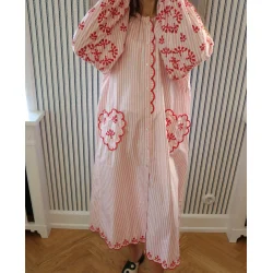 Elin dress red stripes 