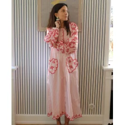 Elin dress red stripes 