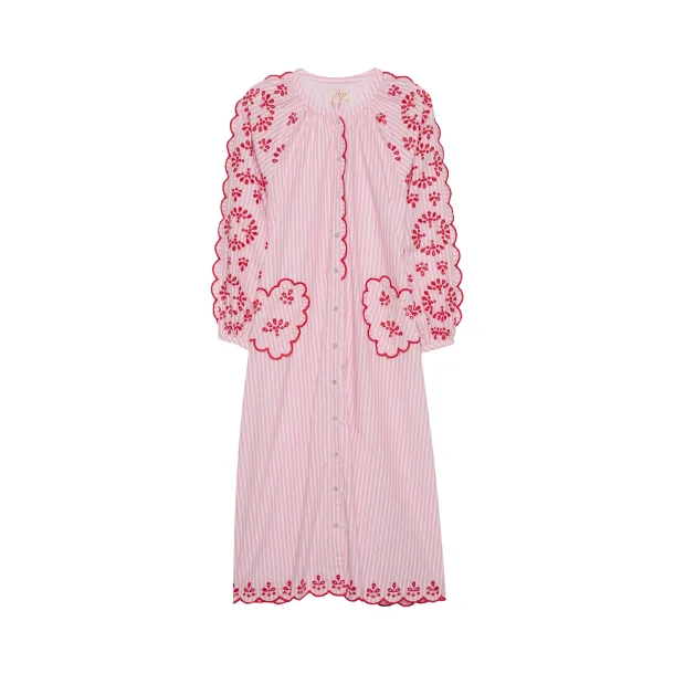 Elin dress red stripes 