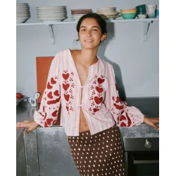 Elisabeth top rose stripes