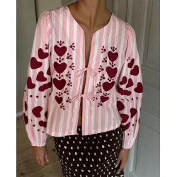 Elisabeth top rose stripes