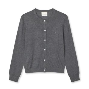 Fine merino charlot cardigan grey