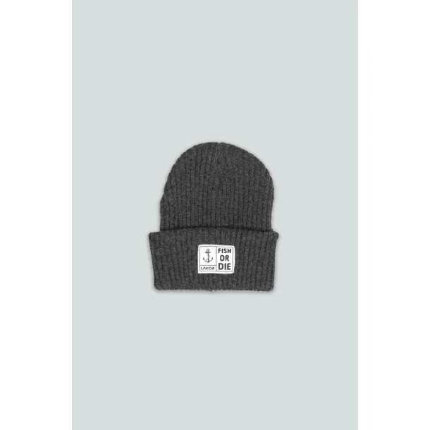 Fish or die beanie grey 