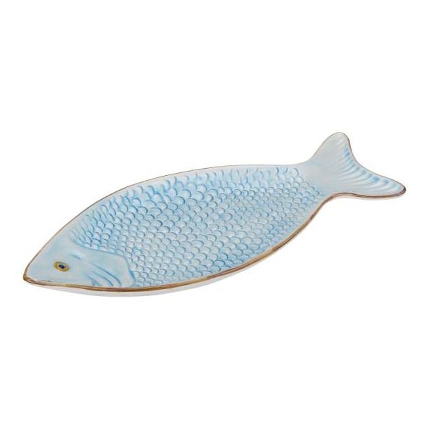 Fiske fad turkis 40x17 cm  