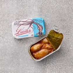 Fyldte blksprutter i middelhavssauce