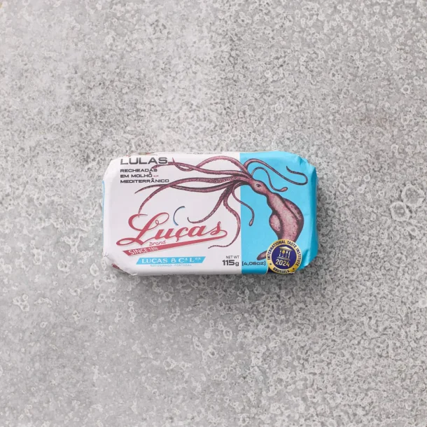 Fyldte blksprutter i middelhavssauce