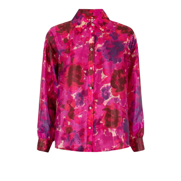 Ginacras shirt pink garden C1521